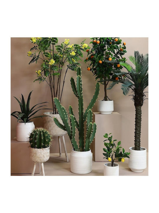 Atmosphera Planter Ceramic White 25x30.5cm.