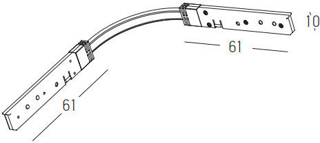 Ευκαμπτος Συνδεσμος Μαγνητικη Ραγα Flex Connector 26x0.5x1cm Ν 25263
