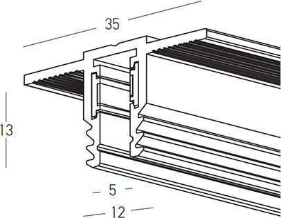 Șină Magnetică Trimless Cale Ferată 5mm N 2505