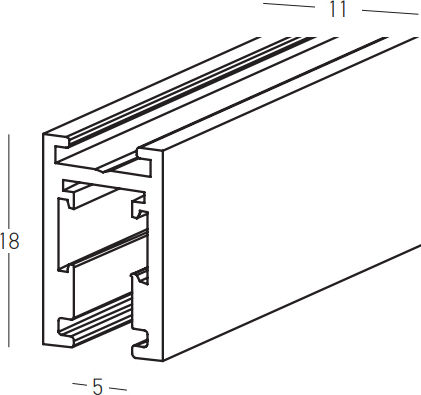 Μαγνητικη Ραγα Surface Pendant Track 5mm 100x5cm Ν 2501