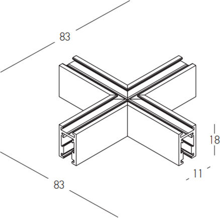 Συνδεσμος Μαγνητικη Ραγα Cross Connector 8.3x8.3cm Ν 2515