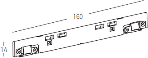 Συνδεσμος Ευθειας Μαγνητικη Ραγα Straight Connector 16x1.4cm Ν 25132
