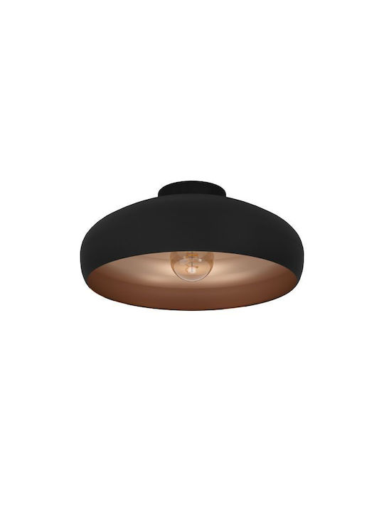 Eglo Mogano Ceiling Mount Light 40cm Black with Socket E27