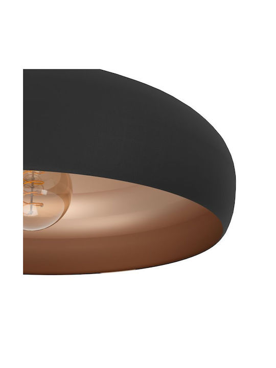 Eglo Mogano Ceiling Mount Light 40cm Black with Socket E27