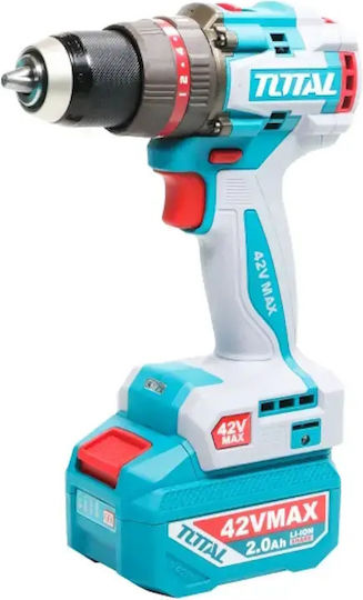 Total TIDLI429982E Percussive Brushless Battery Drill Driver 42V 2x2Ah