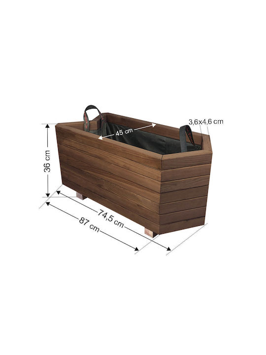 Tesias Planter Box Wooden Beige 36x87x36cm.