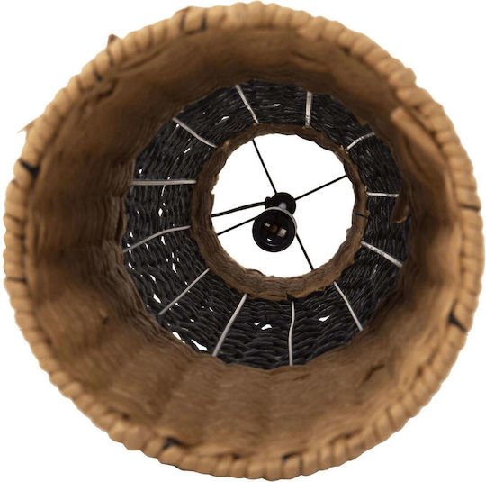 Metall-paper Rope Stehleuchte H120xB20cm. mit Fassung für Lampe E27 Beige