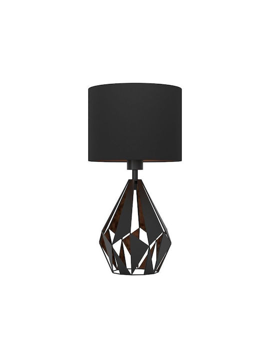 Eglo Carlton Metal Table Lamp for Socket E27 with Black Shade and Base