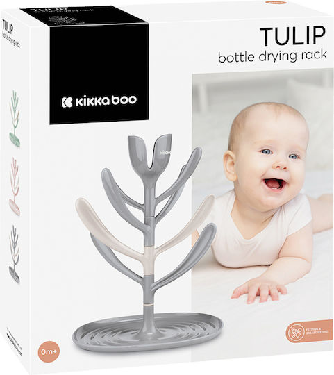 Kikka Boo Drying Rack for 8 Baby Bottles Gray Tulip 1pcs