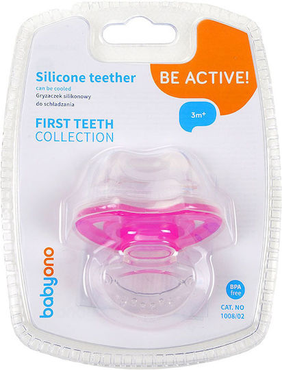 Babyono Silicone Teething Ring for 3 m+ Pink