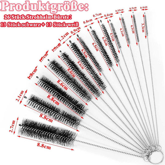 Set Perii De Curățare Paie Și Țevi Set Perii Țevi 210mm 26 Bucăți X00235A6MZ