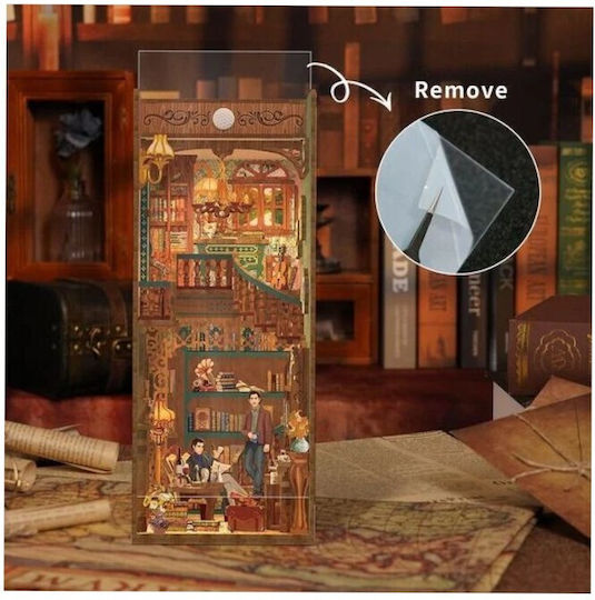 Tonecheer Παιχνίδι Κατασκευών Ξύλινo Book Nook Kit Violin Detective Agency DIY για Παιδιά 15+ Ετών