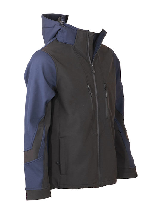 Fageo Work Jacket Softshell with Hood Black