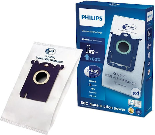 Vacuum Cleaner Bags 4pcs Compatible with Vacuum Cleaner Philips