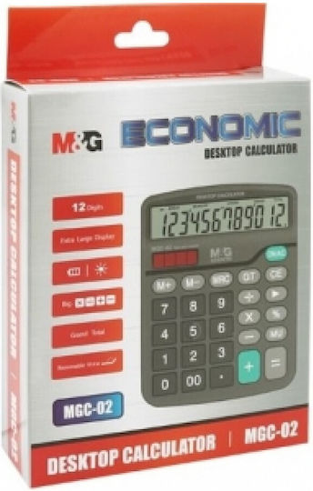M&G MGC-02 Calculator 12 Digits in Black Color 1pcs