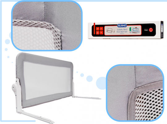 Loco Klappbar Bettschutzgitter für das Bett in Gray Farbe 150x48cm 1Stück