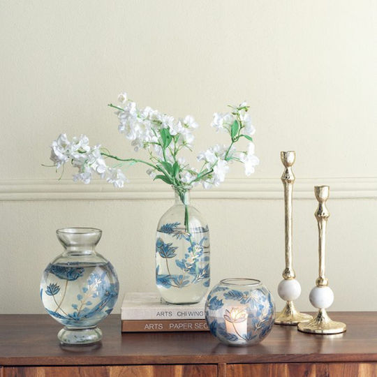 Artekko Decorative Vase Aphelios Transparent 14x12.5x14cm
