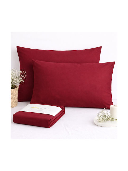 My Home Luxury Pillowcase Set Bordeaux 50x70cm.