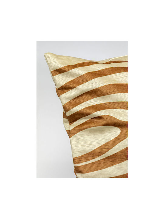 Kare Design Μαξιλάρι Καναπέ Abstract Μπεζ/καφέ 45x45εκ.