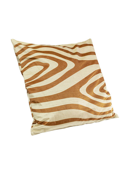 Kare Design Μαξιλάρι Καναπέ Abstract Μπεζ/καφέ 45x45εκ.