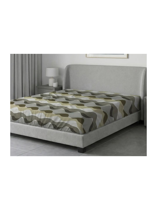 Family Enterprise Σεντόνι King Size με Λάστιχο 180x200+35εκ. Εμπριμέ