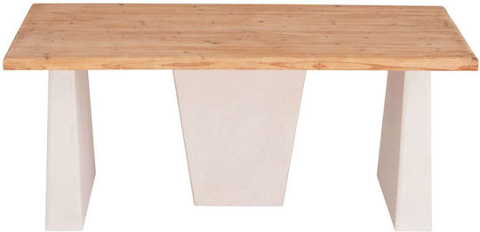 Table Dining Room Wooden Off-white 179x90x75cm