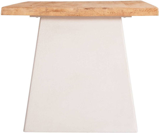 Table Dining Room Wooden Off-white 179x90x75cm