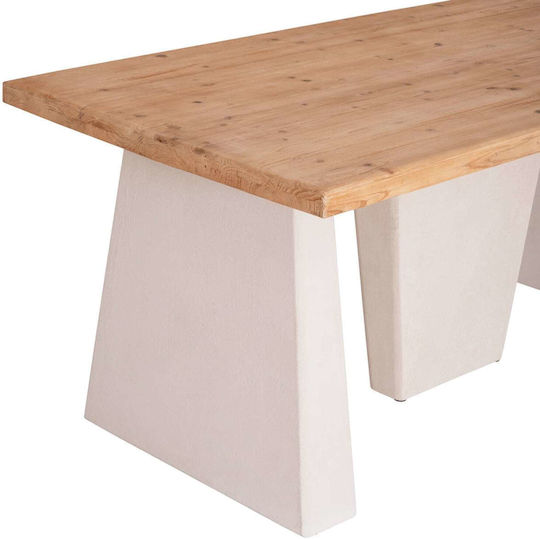 Table Dining Room Wooden Off-white 179x90x75cm