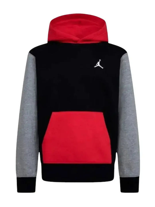 Kinder-Sweatshirt mit Kapuze und Taschen Schwarz