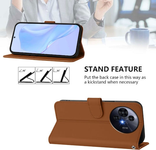 Skin Feel Solid Color Wallet Piele Maro (TCL 50 NXTPAPER 5G / TCL 50 Pro NXTPAPER 5G)