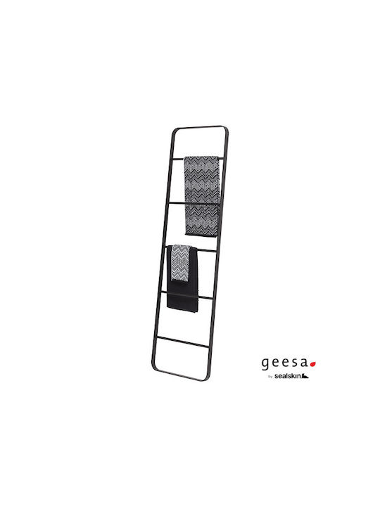 Geesa Wall-Mounted Bathroom Ladder with 5 Positions ​50x155cm Black