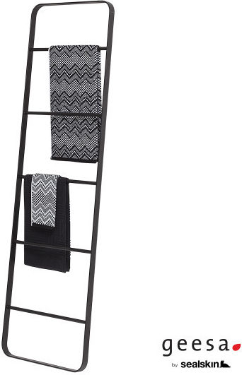 Geesa Σκάλα Μπάνιου 5 Θέσεων Επιτοίχια ​50x155cm Μαύρη