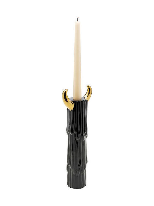 Kare Design Yeti Candle Holder Plastic in Black Color 11.5x6x29.5cm 1pcs