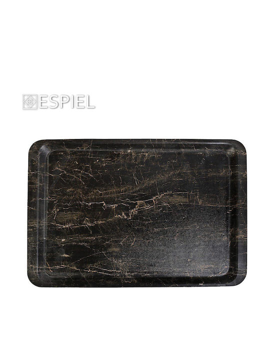 Espiel Hybrid Holz Rechteckig Serviertablett Rutschfest in Schwarz Farbe 53x37cm TFKAM3753K25-1 1Stück