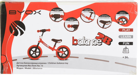 Byox Kids Balance Bike 2B Red