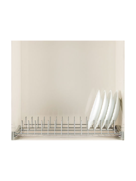 Starax Cabinet Dish Rack Metallic in Silver Color 26x96.5x10cm