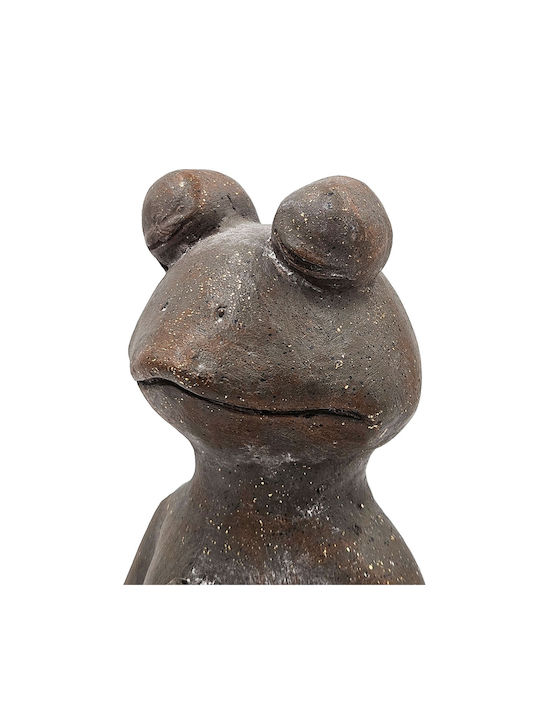 Artekko Animal Brown Decorative Frog Magnesium 30x18x34 Cm 30cm X 18cm X 34cm