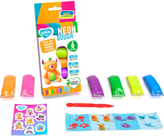 Δημιουργίες Πλαστελίνη Neon Σετ 6 Χρώματα