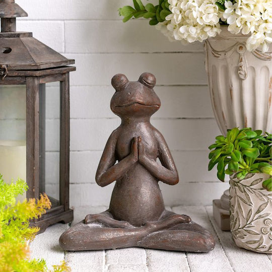 Artekko Broască Animală Maro Figurine Decorative Din Magneziu 30x18x34 Cm 30cm X 18cm X 34cm
