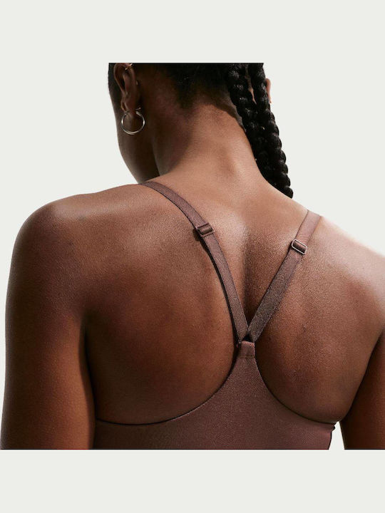 Nike Dri-Fit Γυναικείο Αθλητικό Μπουστάκι Light Chocolate