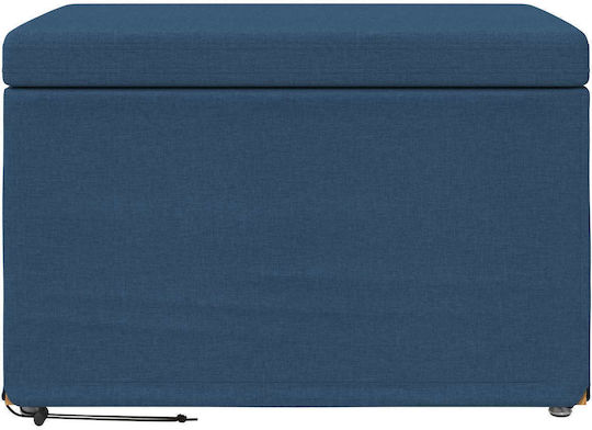 Hocker Für das Wohnzimmer Gepolstert mit Stoff Blue 61x41x40cm
