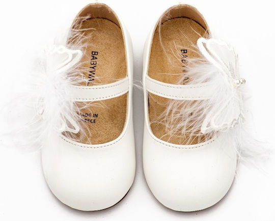 Babywalker White Baptism Leather Pumps