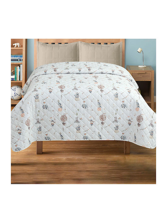 Sunshine Βρεφικό Κουβερλί από Πολυεστέρα Λευκό 110x140cm