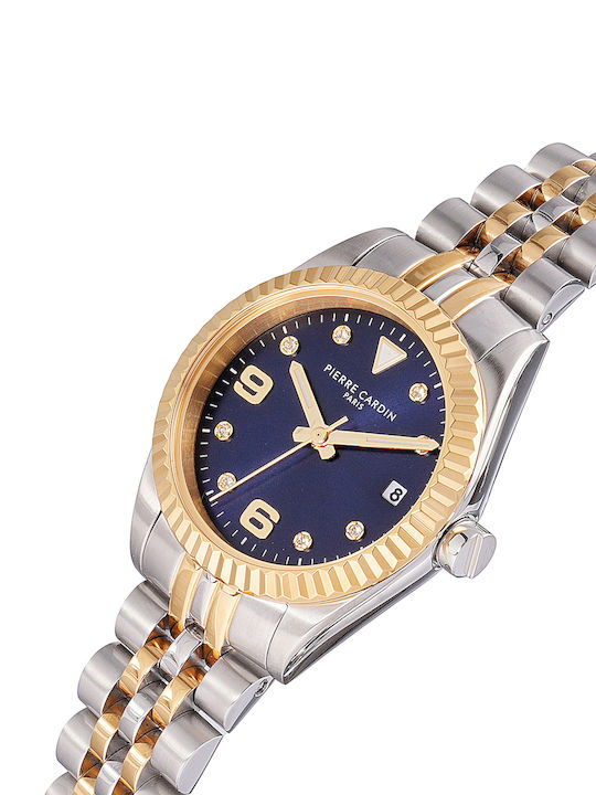 Pierre Cardin Women's Watch 28mm Battery with Silver Stainless Steel Bracelet