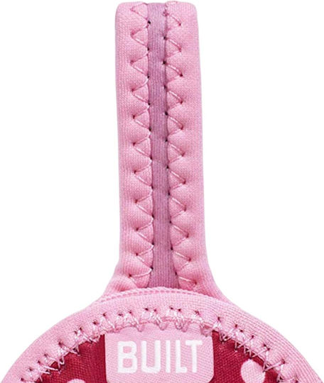 Built Θήκη Πιπίλας Paci Finder Single Pacifier Holder από Ύφασμα Ροζ