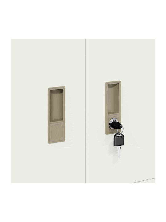 Cabinet de Birou Metalic Alb 80x40x40cm