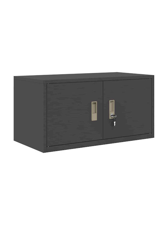 Ντουλάπι Γραφείου Μεταλλικό Μαύρο 80x40x40cm