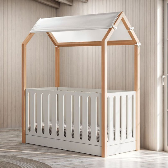 Casababy Πολυμορφική Κούνια Montessori La Maison Λευκή