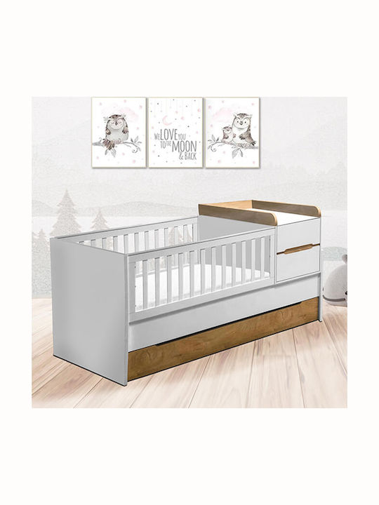 Bebe Stars Cabriolet Cuna Florence Albă Cu Sertar