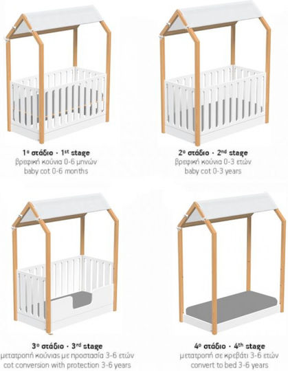 Casababy Polymorphische Montessori Babybett La Maison Weiß